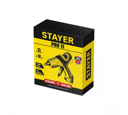 0681-20 Пистолет STAYER PRO 11 термоклеевой электрический d 11мм,18г/мин