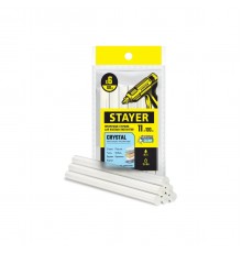 0682-Н6 Стержни клеевые STAYER Cristal , прозрачные универсальные, 11мм х 100мм, 6шт, 60 г,