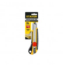 09141_z01 Нож STAYER HERCULES-25 с винтовым фиксатором, лезвия 25мм