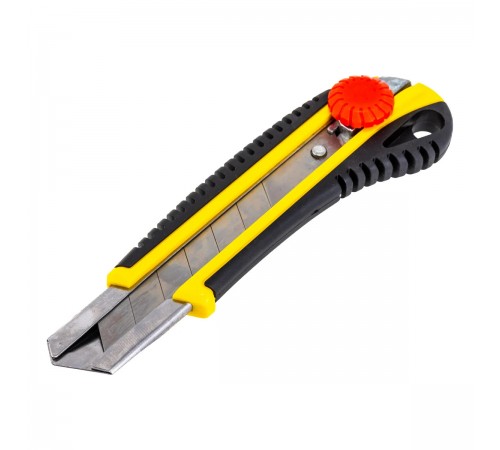 09141_z01 Нож STAYER HERCULES-25 с винтовым фиксатором, лезвия 25мм