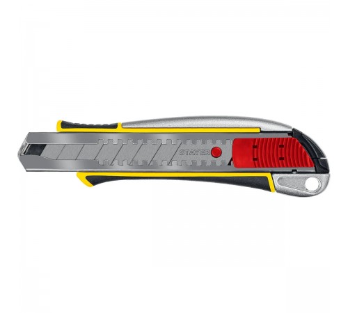 STAYER 18 мм, сегментированное лезвие, автостоп, нож KSM-18A 09143_z01