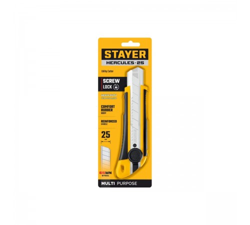 STAYER  HERCULES-25, 25 мм, нож с винтовым фиксатором (09147)