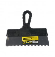 1009-25-04 Шпатель STAYER PROFESSIONAL нержавеющий зубчатый 250мм, зуб 4х4мм