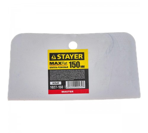 Шпатель  резиновый STAYER MAXFlat, 150 мм, эластичный, для затирки швов, белый 1027-150