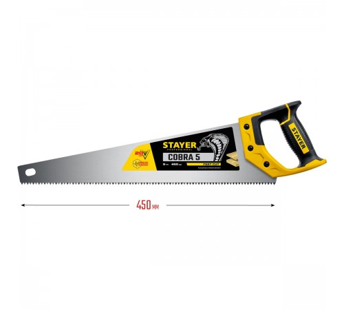 1506-45_z02 Ножовка по дереву STAYER Cobra 5 450мм