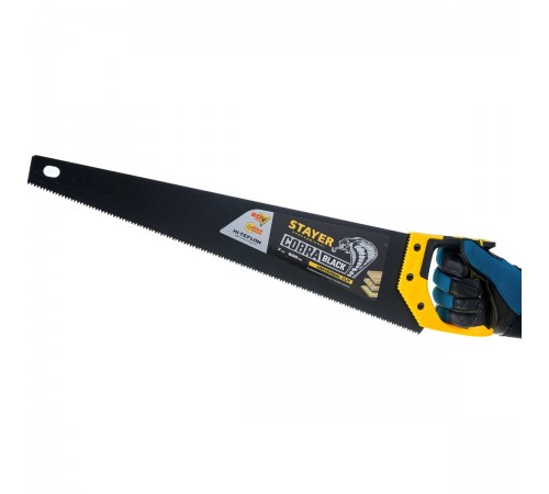 2-15081-50 Ножовка универсальная (пила) STAYER BlackMAX 500мм, 7TPI