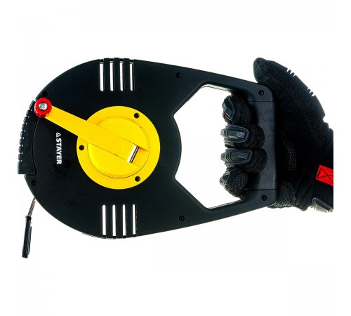 2-34186-050 Мерная лента  STAYER RACER 50м, геодезическая, стальная