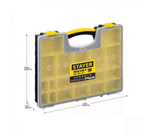 2-38032_z01 Органайзер STAYER POCKET-19 пластиковый
