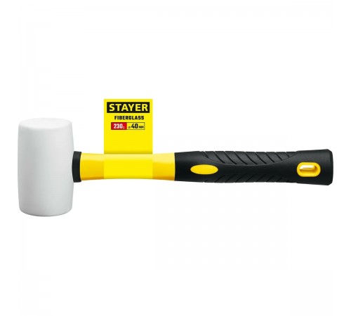 20533-230 Киянка STAYER PROFI резиновая БЕЛАЯ,с фиберглассовой ручкой, 230 г