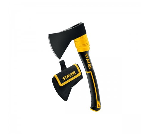 STAYER  FIBERGLASS, 600/800 г, с чехлом, 350 мм, кованый топор, Professional (2062-06P_z02)