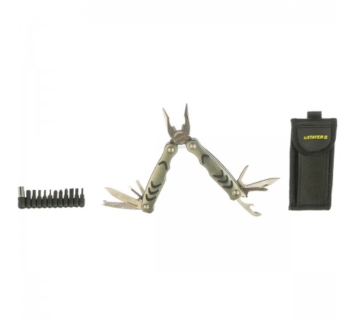 22852_z01 Инструмент многофункциональный STAYER PROFESSIONAL силовая модель с битами 12 в 1