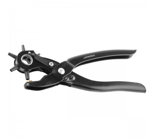 22940_z01 Дырокол STAYER STANDART револьверный для кожи, 6в1, 2-4,5мм