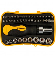 25084-Н46 Отвертка реверсивная с насадками STAYER Compact-46