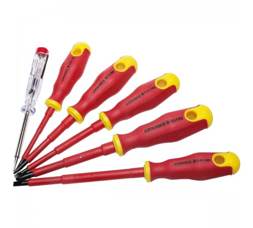 Набор отверток диэлектрических STAYER PROFI ELECTRO 100-250В 6шт 25145-Н6_z01