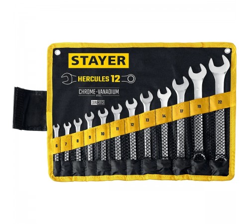 Набор гаечных ключей STAYER HERCULES 6-22мм 12шт 27081-H12_z01