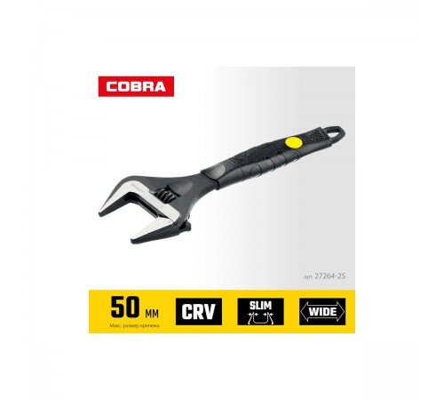 27264-25 Ключ разводной силовой STAYER COBRA, 250/50 мм