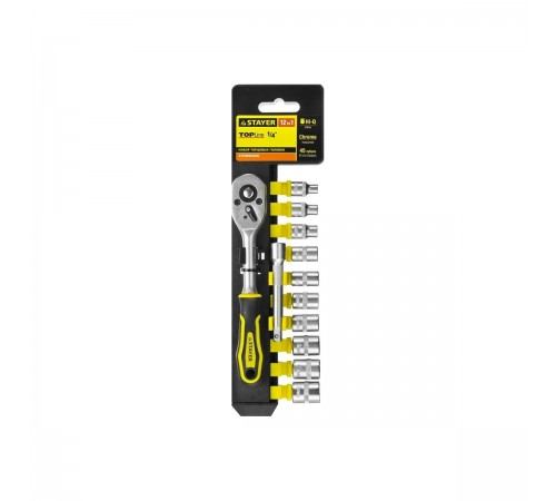 STAYER  RSS 12S, 12 предм., (1/4"), набор торцовых головок и бит-головок (27754-H12)
