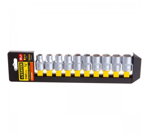 STAYER  RSS 10L, 10 предм., (1/2"), набор торцовых головок (27755-H10)