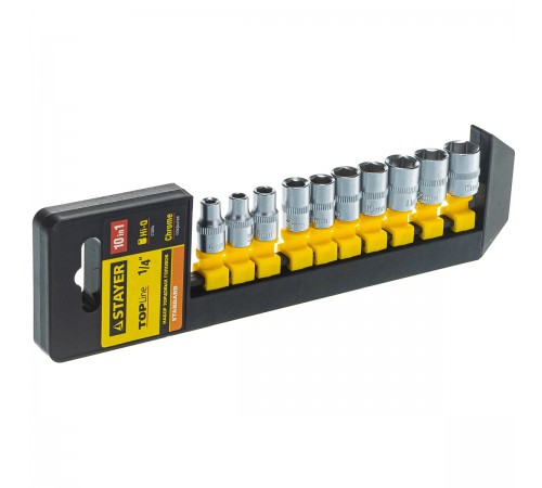 STAYER  RSS 10S, 10 предм., (1/4"), набор торцовых головок (27758-H10)