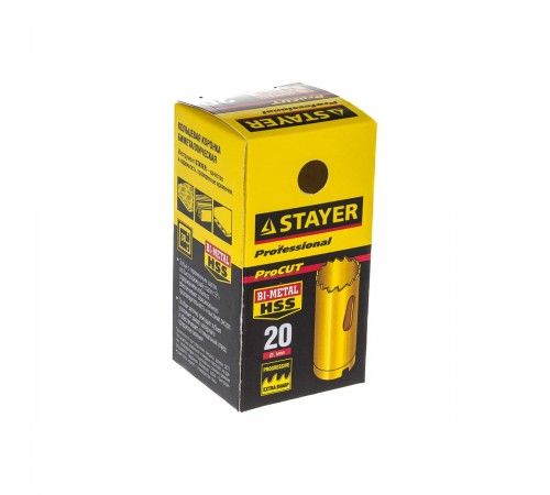 29547-020 Коронка STAYER PROCUT Би-металлическая, 20мм