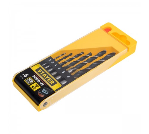 Набор сверл по металлу STAYER Professional HSS-R 6шт. 2-8мм 29602-H6_z01