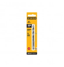 STAYER  НЕХ-1/4", d 5.0 х 109 мм, сверло по металлу для винтовёртов и шуруповертов IMPACT READY (29603-5)