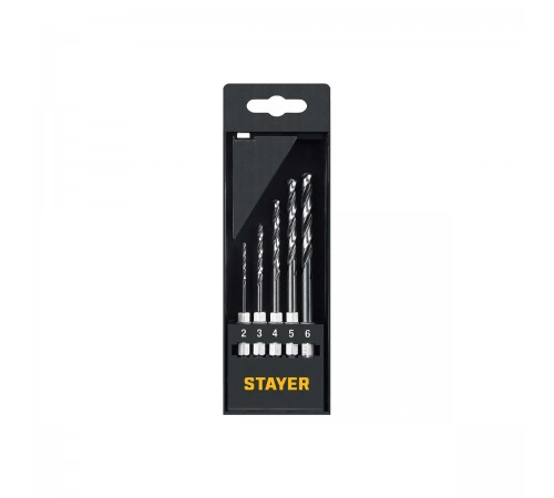Набор сверл по металлу STAYER IMPACT READY HEX-1/4" 5шт 29603-Н5