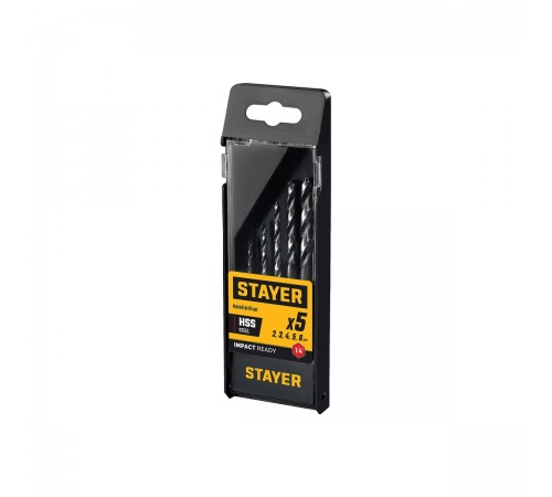 Набор сверл по металлу STAYER IMPACT READY HEX-1/4" 5шт 29603-Н5