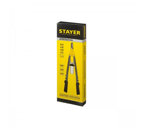 STAYER HERCULES-64, 3.2 - 6.4 мм, усиленный двуручный заклепочник, Professional (3106_z01)