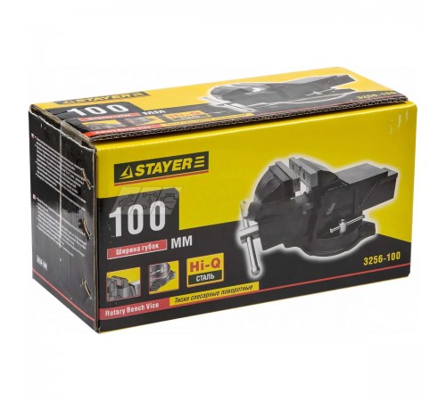 Тиски слесарные STAYER 100мм 3256-100
