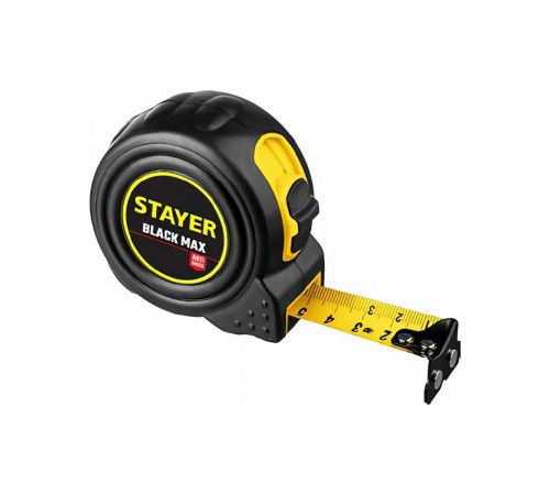 Рулетка STAYER BlackMax 10мx25мм Professional с двумя фиксаторами 3410-10_z02
