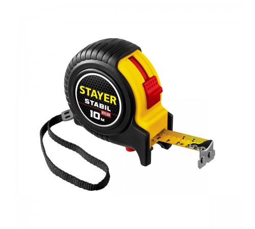 34131-10_z02 Рулетка STAYER STABIL 10м/25мм в ударостойком корпусе с двумя фиксаторами