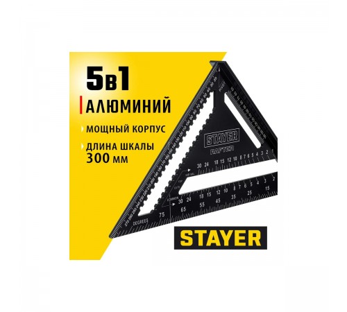 34306-30 Угольник STAYER  универсальный кровельный 5-в-1 305мм