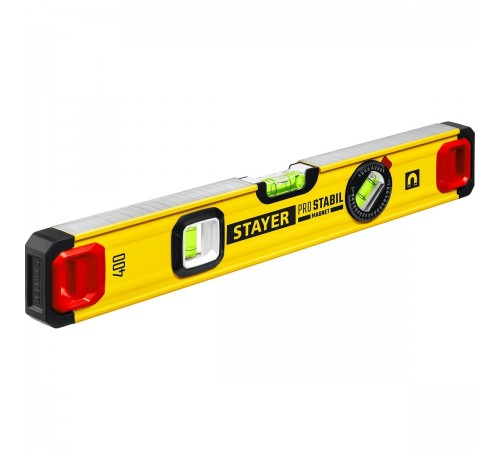 3480-040 Уровень STAYER ProStabil Magnet 400 мм магнитный с 2-мя фрезерованными поверхностями