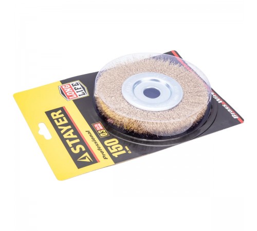 35122-150 Щетка дисковая для УШМ STAYER PROFESSIONAL 0,3мм 150мм*22мм
