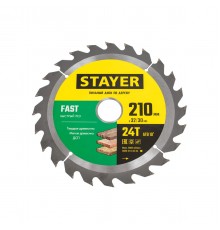 Пильный диск по дереву STAYER Fast 210х32/30 мм 3680-210-32-24_z01