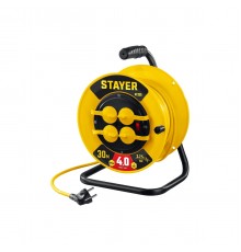 STAYER  М-325 ПВС 3х2.5 30м 4000Вт IP44, Силовой удлинитель на катушке (55064-30)