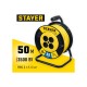 55072-50 Удлинитель силовой на катушке STAYER S-215 ПВС 2х1.5 50м 3500Вт