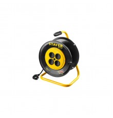 55073-30_z01 Удлинитель на катушке STAYER MS 207, 2200Вт, ПВС 2х0,75 мм2, 4 гнезда, 30м