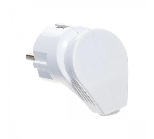 STAYER 16А/220 В, 3500 Вт, белая, угловая, вилка угловая MAXElectro 55161-W