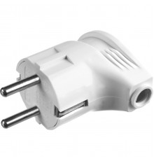 STAYER 16А/220 В, 3500 Вт, белая, угловая, вилка угловая MAXElectro 55161-W