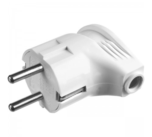 STAYER 16А/220 В, 3500 Вт, белая, угловая, вилка угловая MAXElectro 55161-W