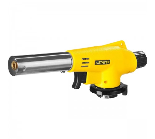55584 Горелка газовая STAYER MaxTerm MG100 с пьезоподжигом на баллон с цанговым соединением 1300С