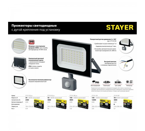 56922_z01 Штатив переносной STAYER для 2-х прожекторов, телескопический