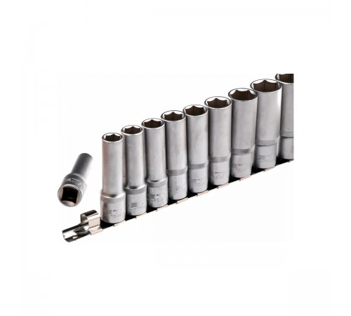 Набор удлиненных торцевых головок Stels,1/2 6-ти гр.CrV 10-22мм 10шт 13603