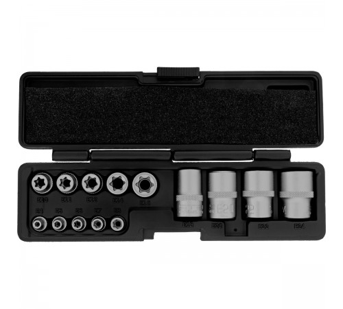 Набор головок Stels TORX, 14 пр., 1/4, 3/8, 1/2 13675