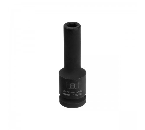 Головка ударная Stels удлиненная шестигранная 8мм 1/2" CrMo 13932