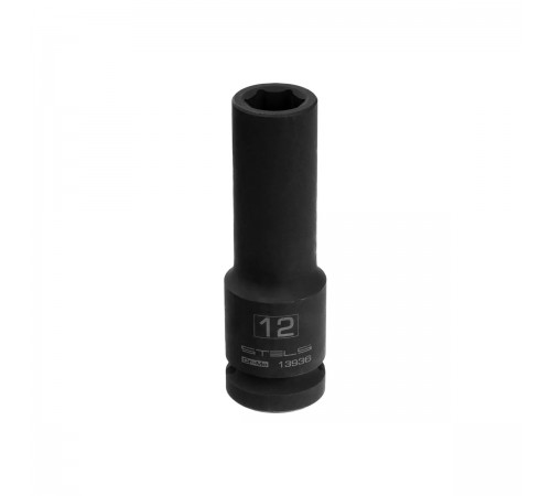 Головка ударная Stels удлиненная шестигранная 12мм 1/2" CrMo 13936