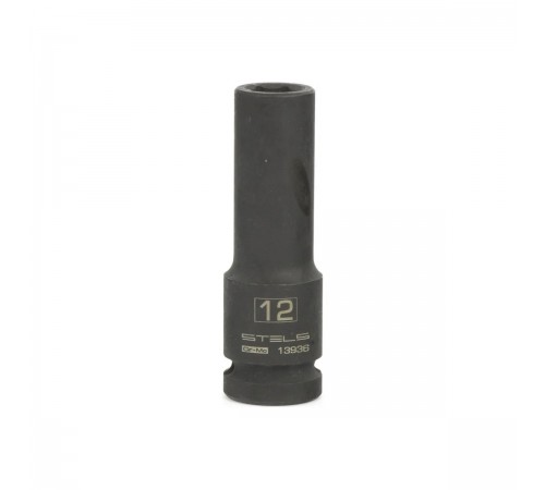 Головка ударная Stels удлиненная шестигранная 12мм 1/2" CrMo 13936