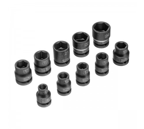Набор шестигранных ударных торцевых головок Stels 1/2" 10-24дм 13997
